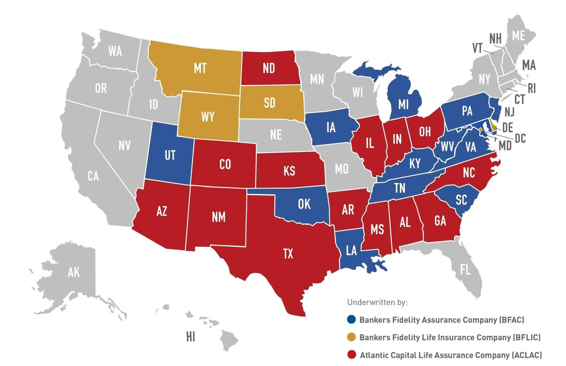 Bankers Fidelity MedSupp - State Availability